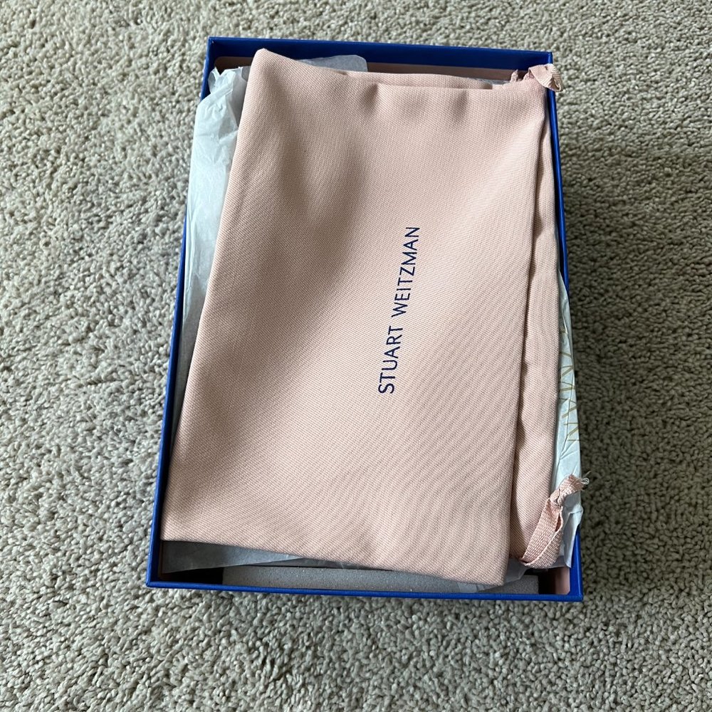 Stuart Weitzman Amelina Block-Heel Sandals Rose Gold NWT - Picture 10 of 10